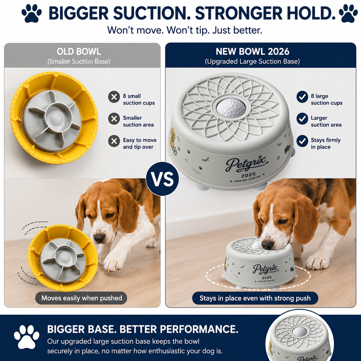 Petgrix Soccer Slow Feeder Dog Bowl, No-Spill Lick Bowl with Flat-Lock Ball Design, Strong Suction Base, Interactive Enrichment Feeder for Peanut Butter, Yogurt, Bone Broth & Wet Food